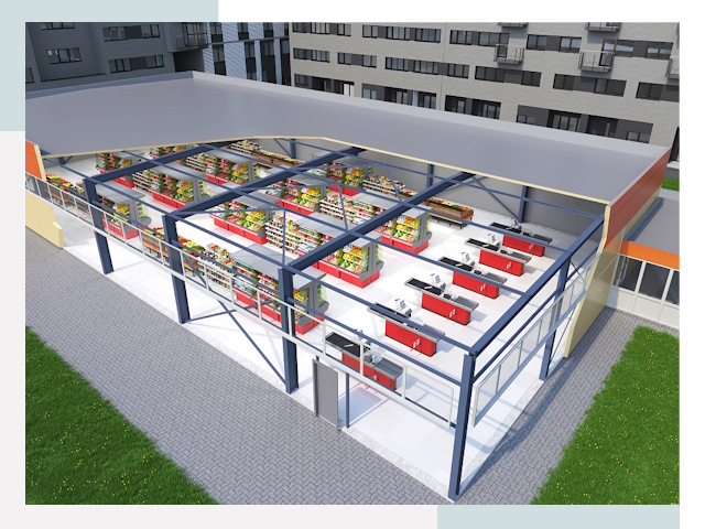 Строительство магазинов в Подольск от 625 руб. за м²