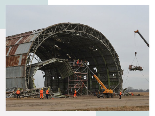 Демонтаж ангаров в Подольске