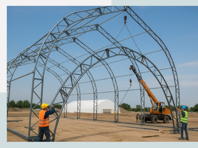 Монтаж ангаров в Подольске от 625 руб. - Надежно и быстро